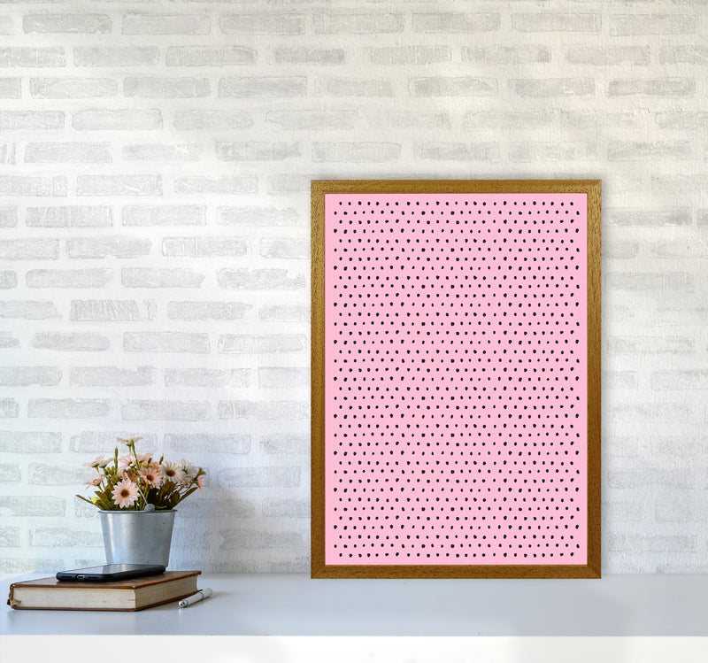 Artsy Dots Pink Abstract Art Print by Ninola Design A2 Print Only