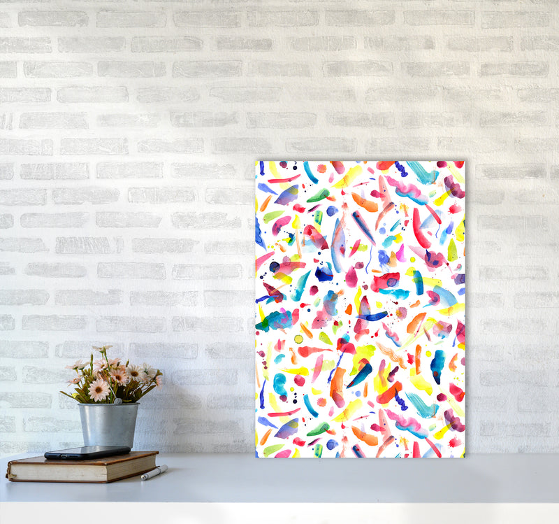 Colorful Summer Flavours Abstract Art Print by Ninola Design A2 Black Frame