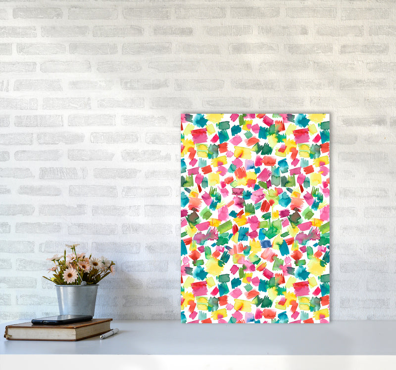 Abstract Spring Colorful Abstract Art Print by Ninola Design A2 Black Frame