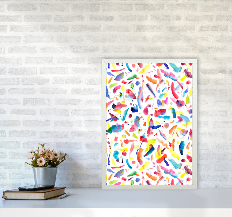 Colorful Summer Flavours Abstract Art Print by Ninola Design A2 Oak Frame
