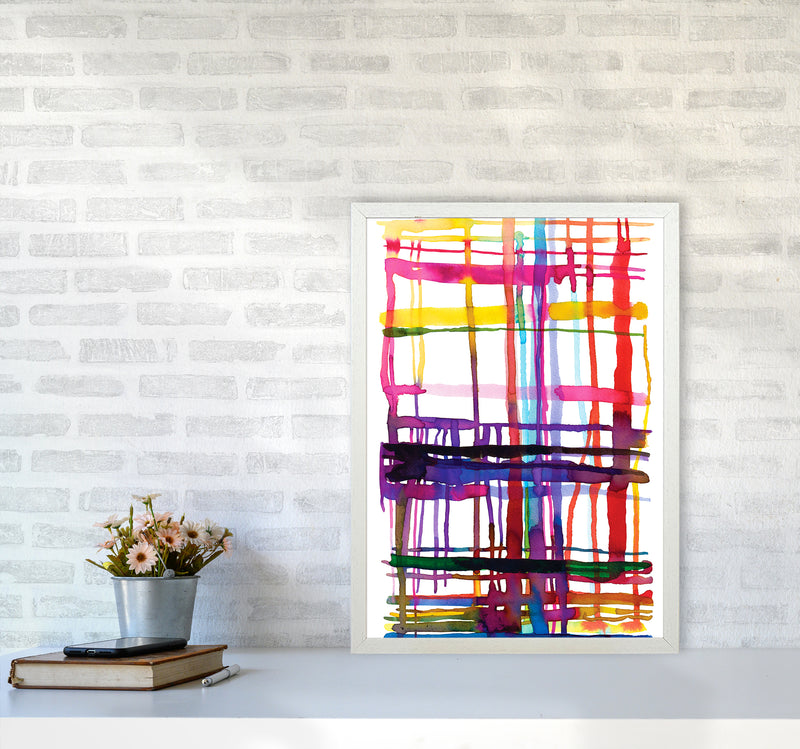 Loom Telar Abstract Art Print by Ninola Design A2 Oak Frame