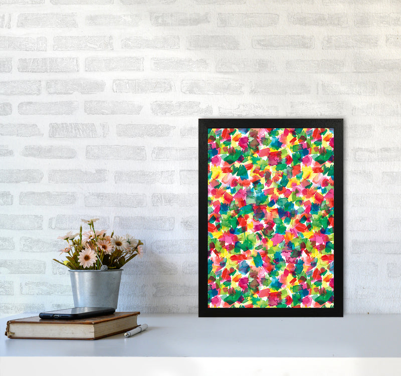 Spring Colors Multicolored Abstract Art Print by Ninola Design A3 White Frame