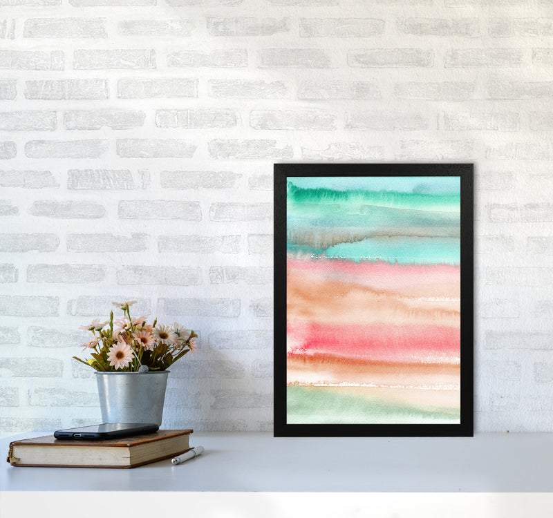 Gradient Watercolor Melon Abstract Art Print by Ninola Design A3 White Frame