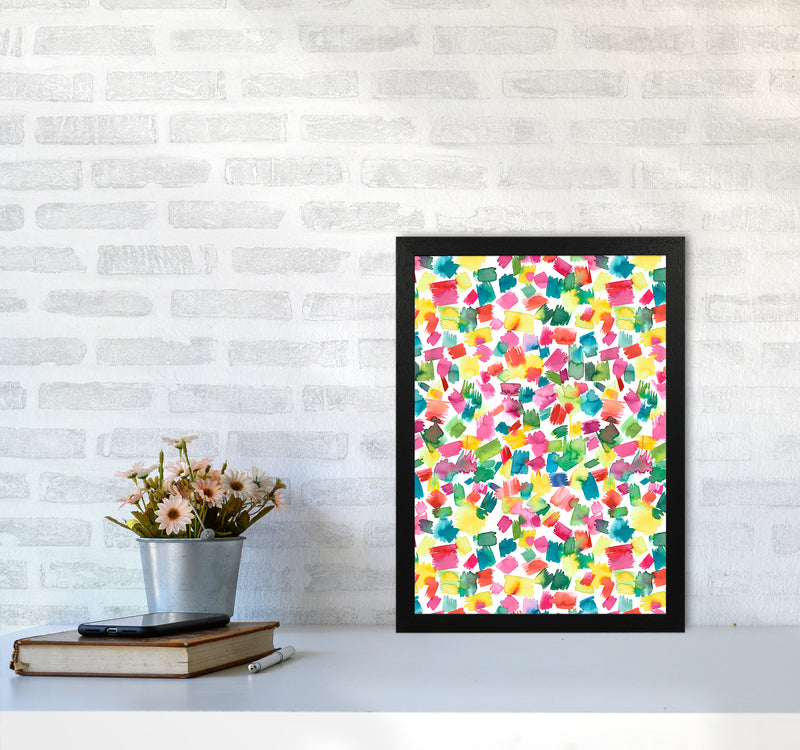 Abstract Spring Colorful Abstract Art Print by Ninola Design A3 White Frame