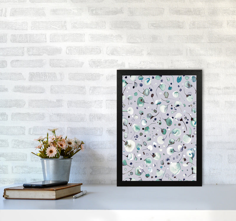 Flying Seeds Ice Winter Abstract Art Print by Ninola Design A3 White Frame