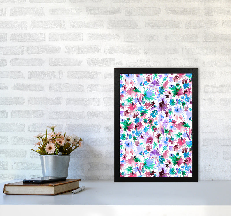 Abstract Jungle Colors Abstract Art Print by Ninola Design A3 White Frame