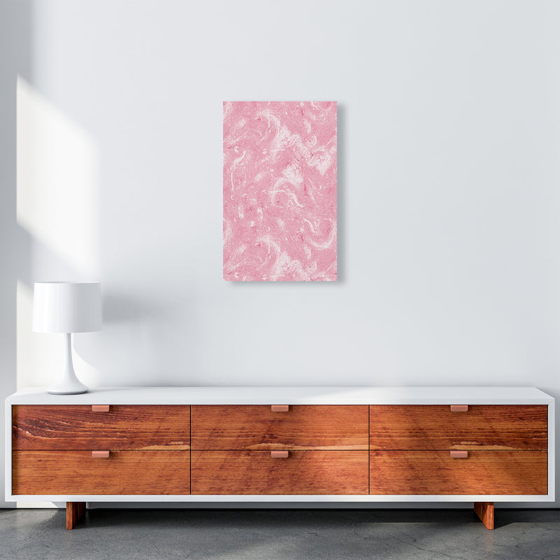 Abstract Dripping Painting Pink Abstract Art Print by Ninola Design A3 Canvas