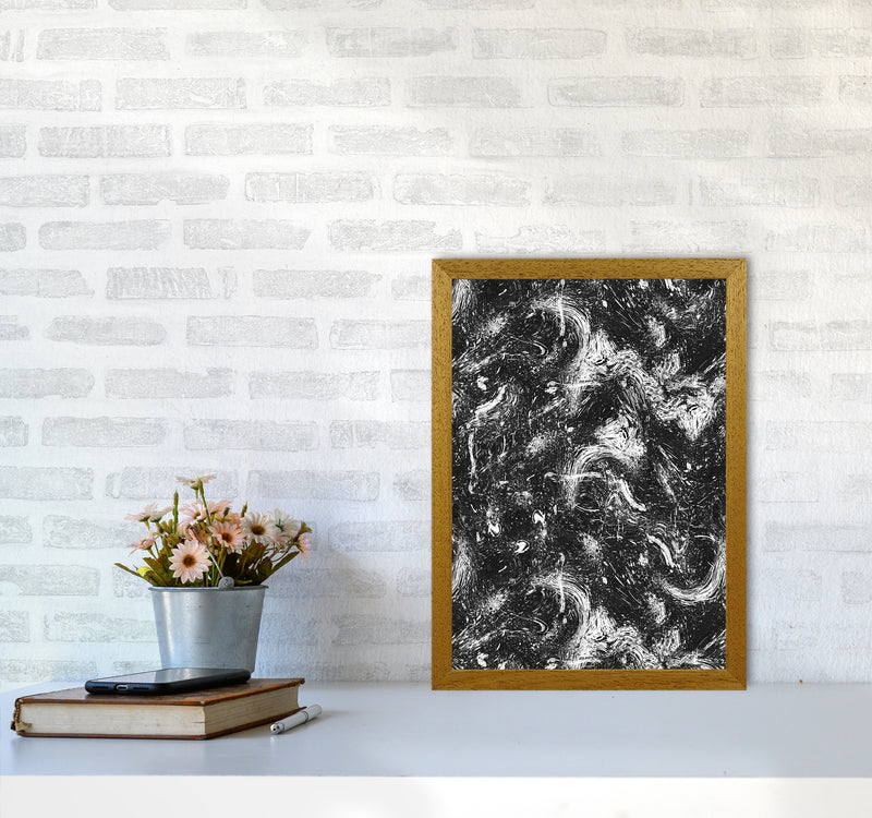 Abstract Dripping Painting Black White Abstract Art Print by Ninola Design A3 Print Only