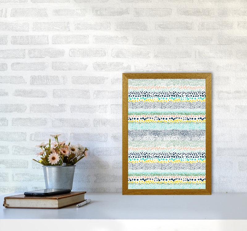 Little Textured Minimal Dots White Abstract Art Print by Ninola Design A3 Print Only