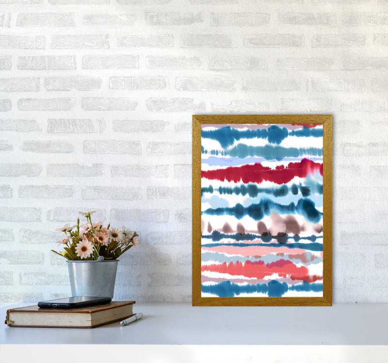 Soft Nautical Watercolor Lines Abstract Art Print by Ninola Design A3 Print Only
