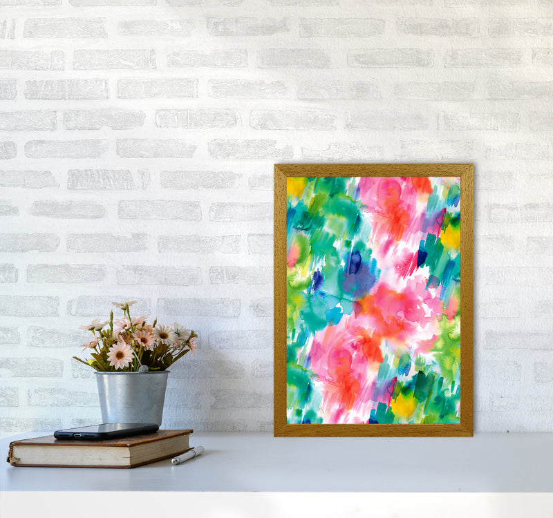 Painterly Waterolor Texture Abstract Art Print by Ninola Design A3 Print Only