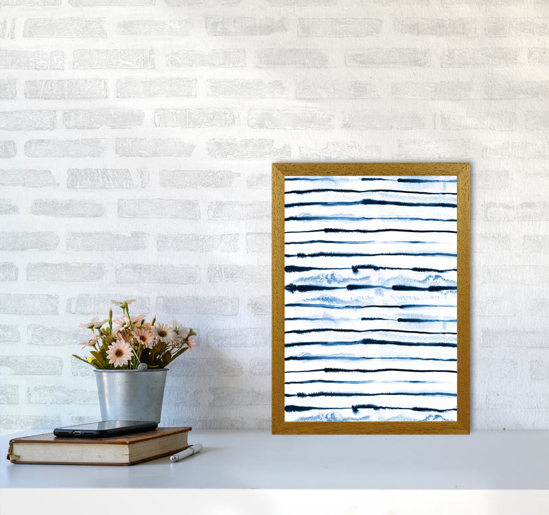 Electric Ink Lines White Abstract Art Print by Ninola Design A3 Print Only