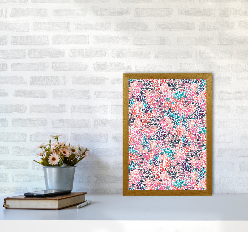 Speckled Watercolor Pink Abstract Art Print by Ninola Design A3 Print Only