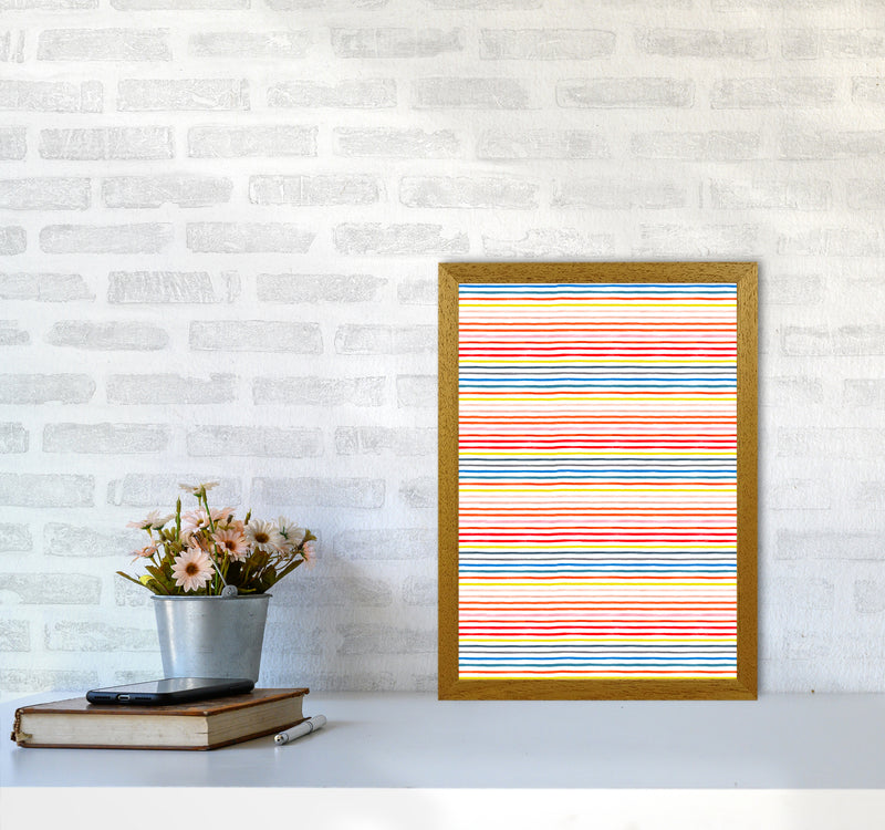 Marker Colorful Stripes Abstract Art Print by Ninola Design A3 Print Only