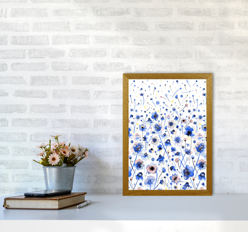 Ink Flowers Degraded Abstract Art Print by Ninola Design A3 Print Only