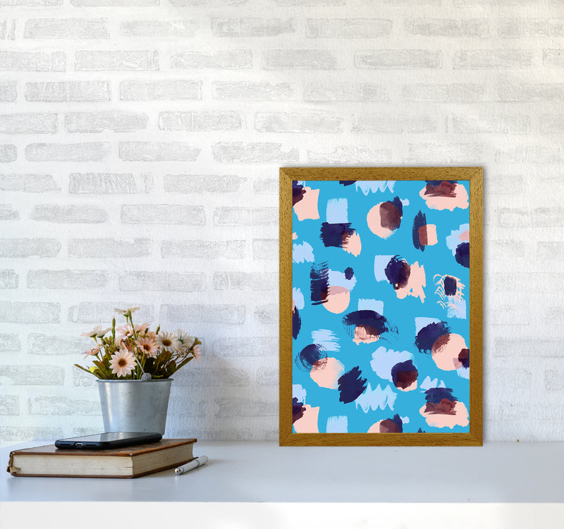 Abstract Stains Blue Abstract Art Print by Ninola Design A3 Print Only