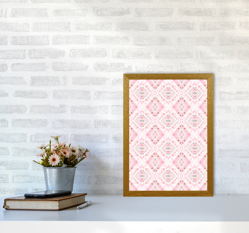 Boho Shibori Pink Abstract Art Print by Ninola Design A3 Print Only