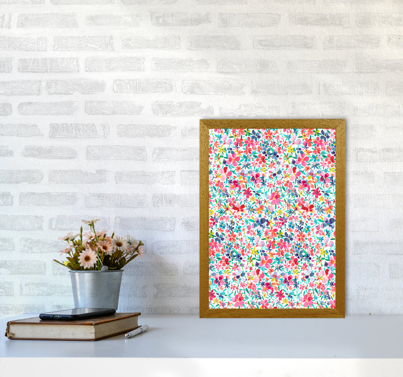 Colorful Petals Abstract Art Print by Ninola Design A3 Print Only