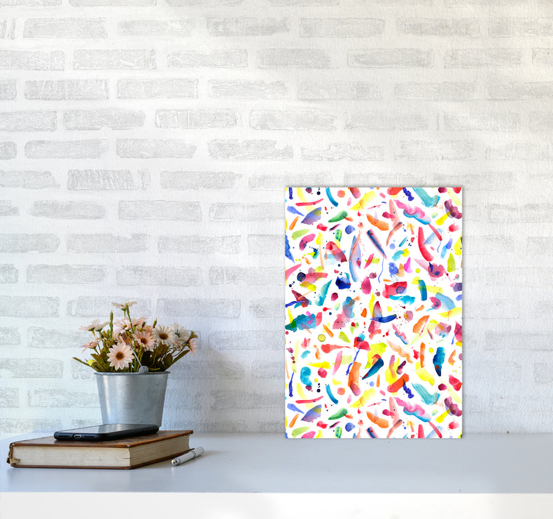 Colorful Summer Flavours Abstract Art Print by Ninola Design A3 Black Frame