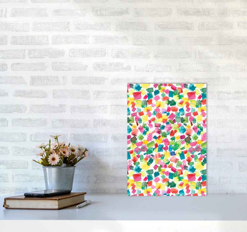 Abstract Spring Colorful Abstract Art Print by Ninola Design A3 Black Frame