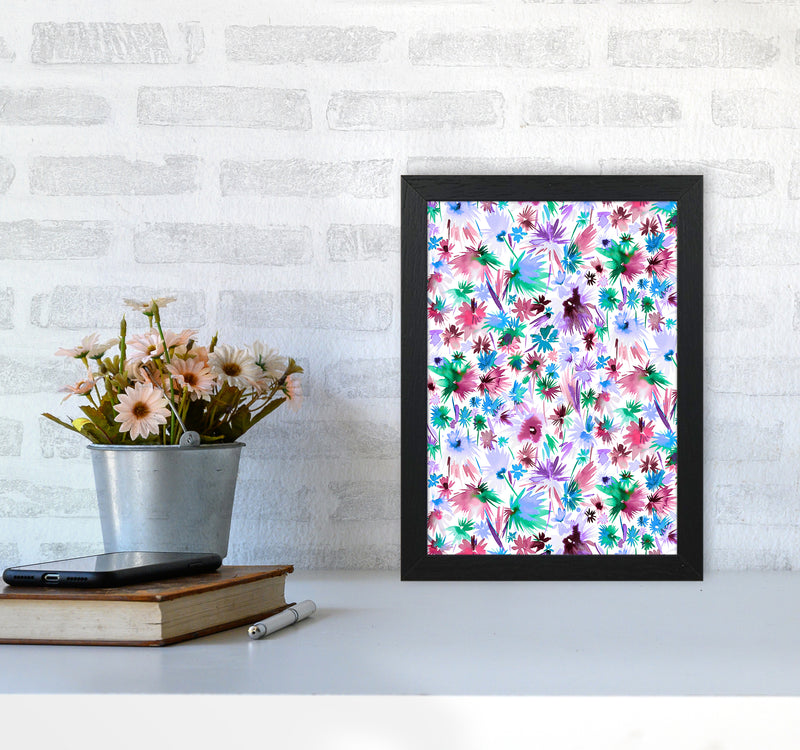 Abstract Jungle Colors Abstract Art Print by Ninola Design A4 White Frame