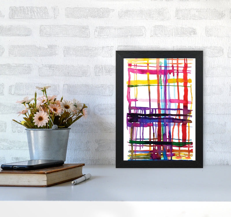 Loom Telar Abstract Art Print by Ninola Design A4 White Frame