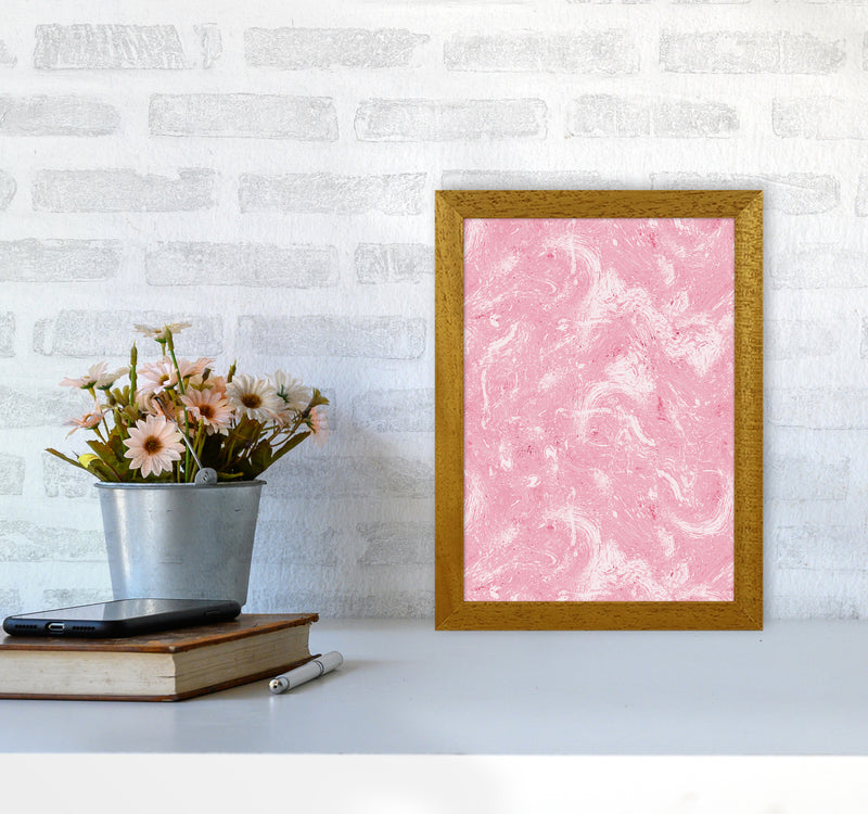 Abstract Dripping Painting Pink Abstract Art Print by Ninola Design A4 Print Only