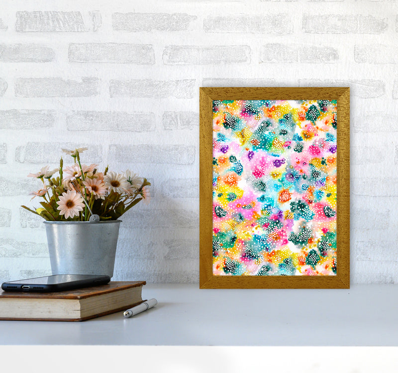 Experimental Surface Colorful Abstract Art Print by Ninola Design A4 Print Only