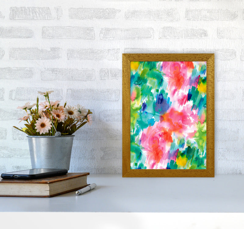 Painterly Waterolor Texture Abstract Art Print by Ninola Design A4 Print Only