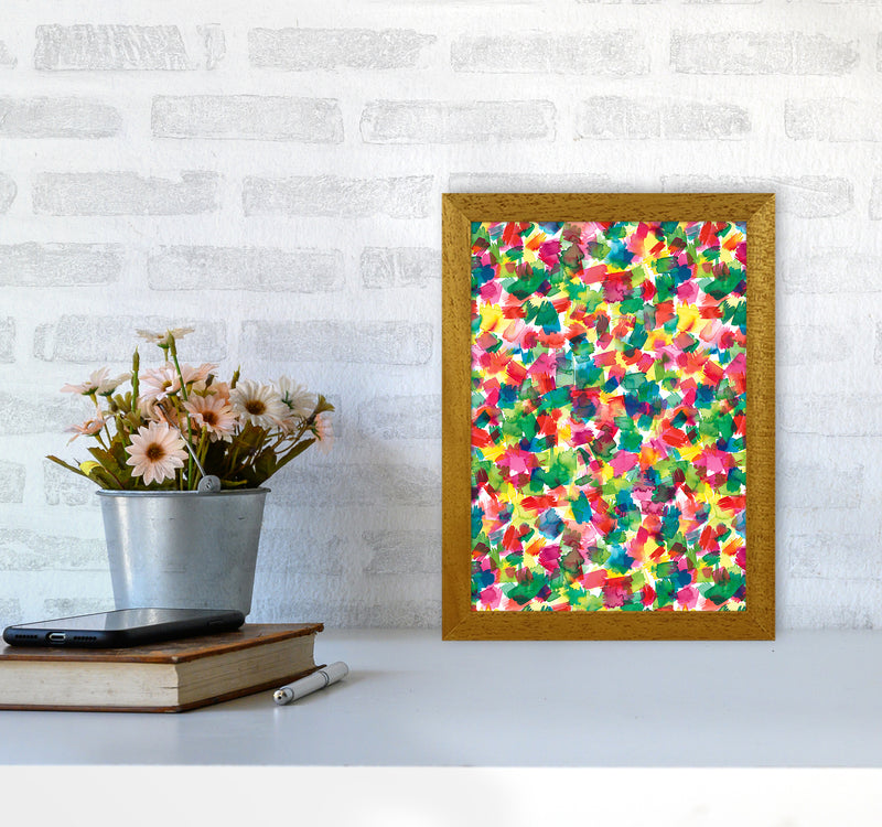 Spring Colors Multicolored Abstract Art Print by Ninola Design A4 Print Only