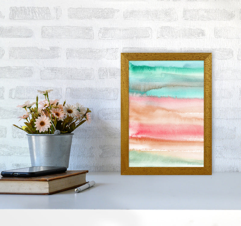 Gradient Watercolor Melon Abstract Art Print by Ninola Design A4 Print Only