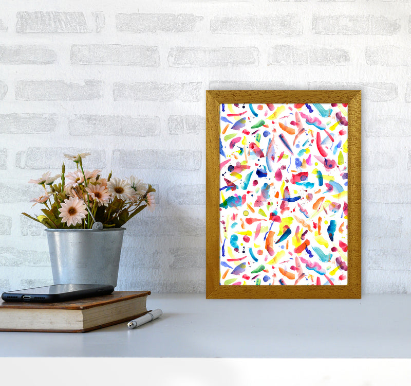 Colorful Summer Flavours Abstract Art Print by Ninola Design A4 Print Only
