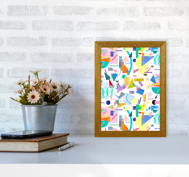 Geometric Collage Pop Abstract Art Print by Ninola Design A4 Print Only