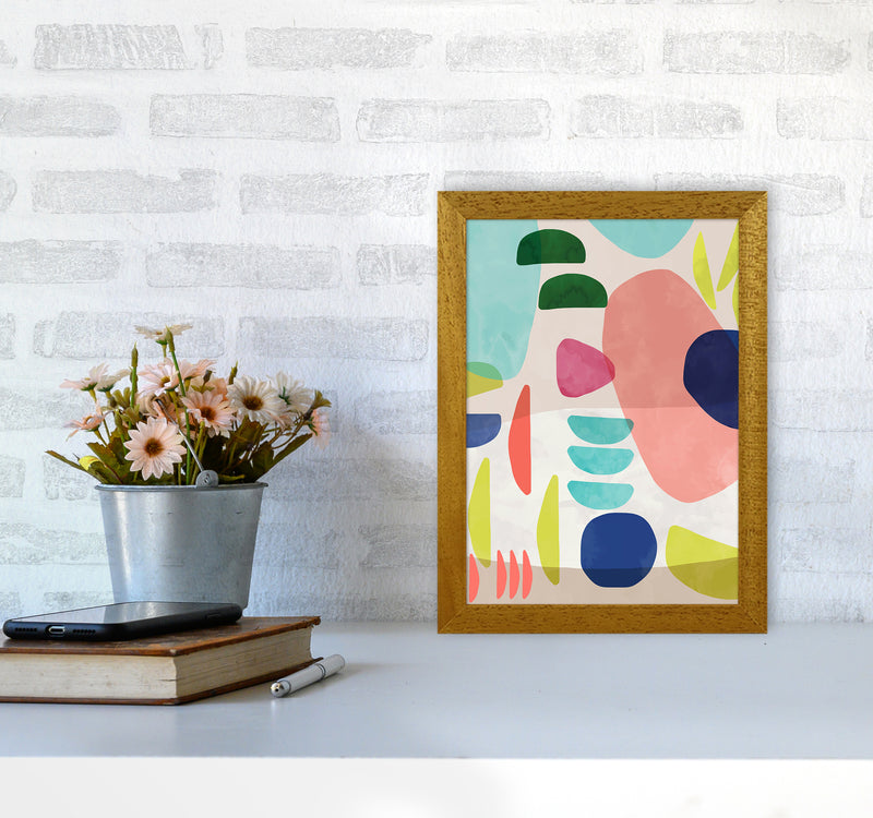 Organic Bold Shapes Abstract Art Print by Ninola Design A4 Print Only
