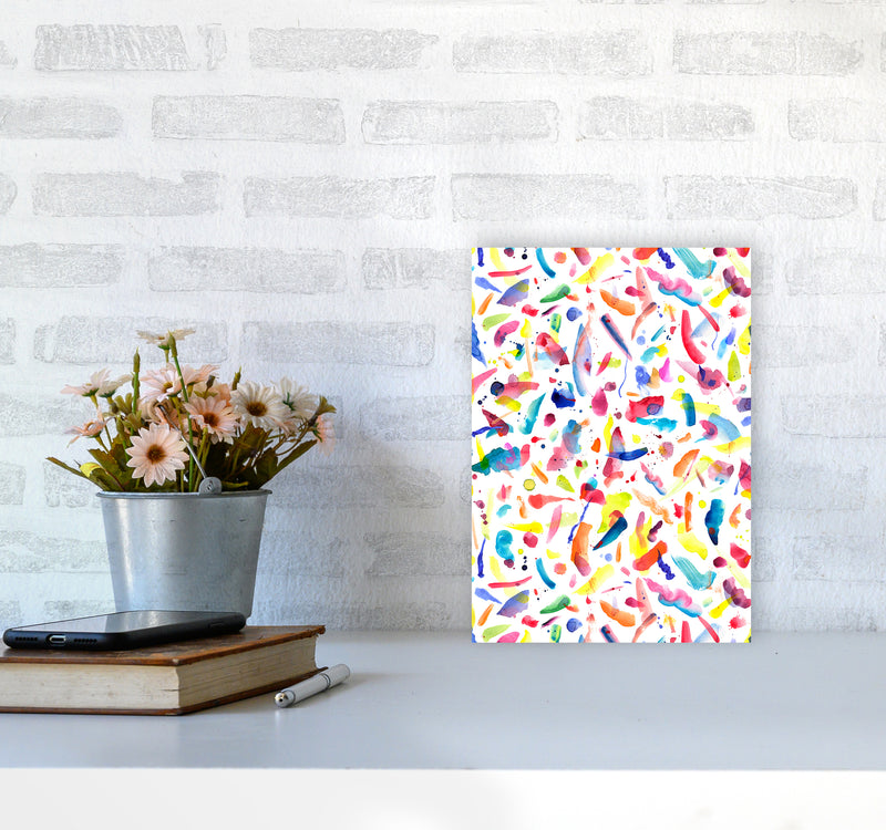 Colorful Summer Flavours Abstract Art Print by Ninola Design A4 Black Frame