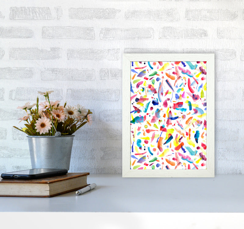 Colorful Summer Flavours Abstract Art Print by Ninola Design A4 Oak Frame