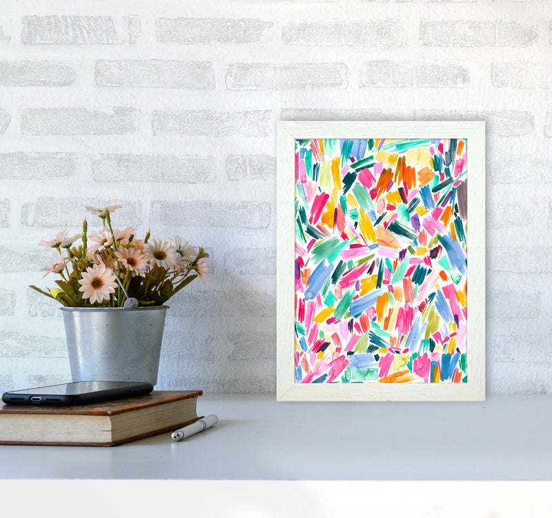 Artist Simple Pleasure Abstract Art Print by Ninola Design A4 Oak Frame