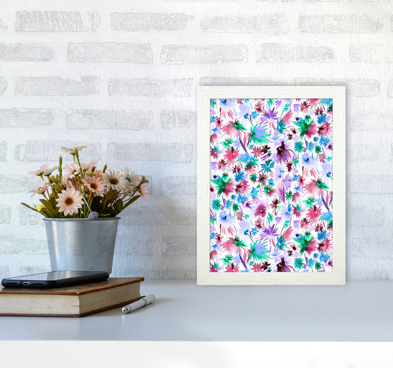 Abstract Jungle Colors Abstract Art Print by Ninola Design A4 Oak Frame