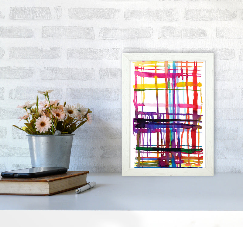 Loom Telar Abstract Art Print by Ninola Design A4 Oak Frame