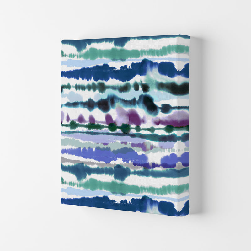Soft Nautical Watercolor Lines blue Abstract Art Print by Ninola Design Canvas