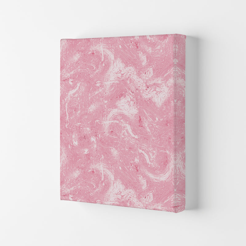 Abstract Dripping Painting Pink Abstract Art Print by Ninola Design Canvas