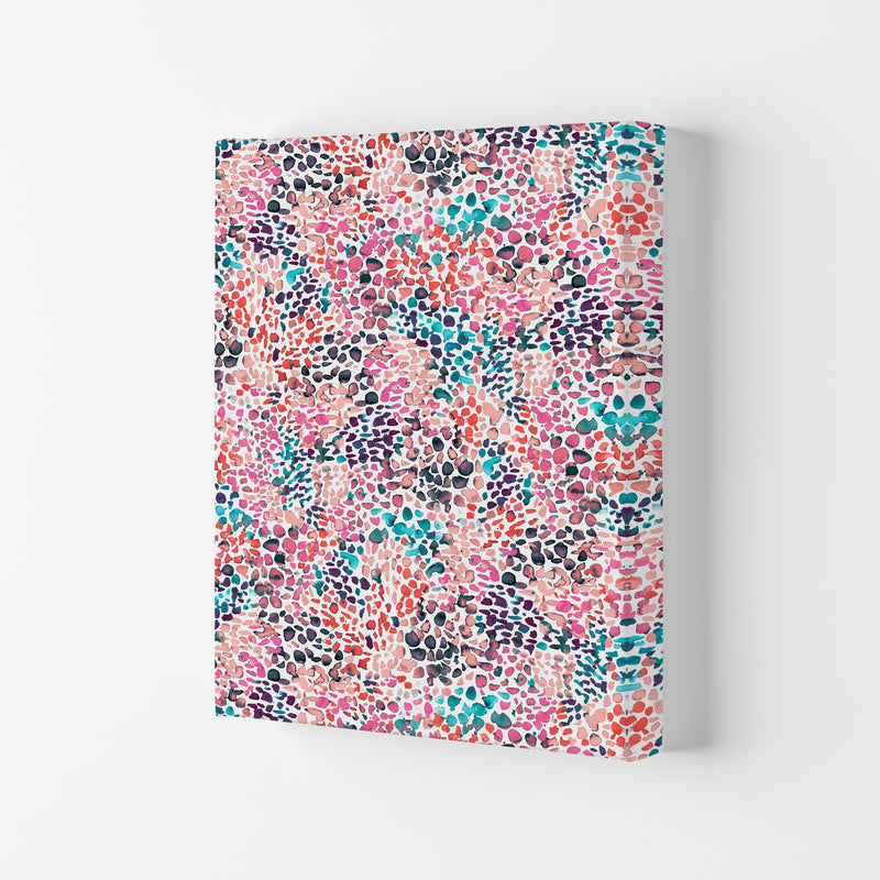 Speckled Watercolor Pink Abstract Art Print by Ninola Design Canvas