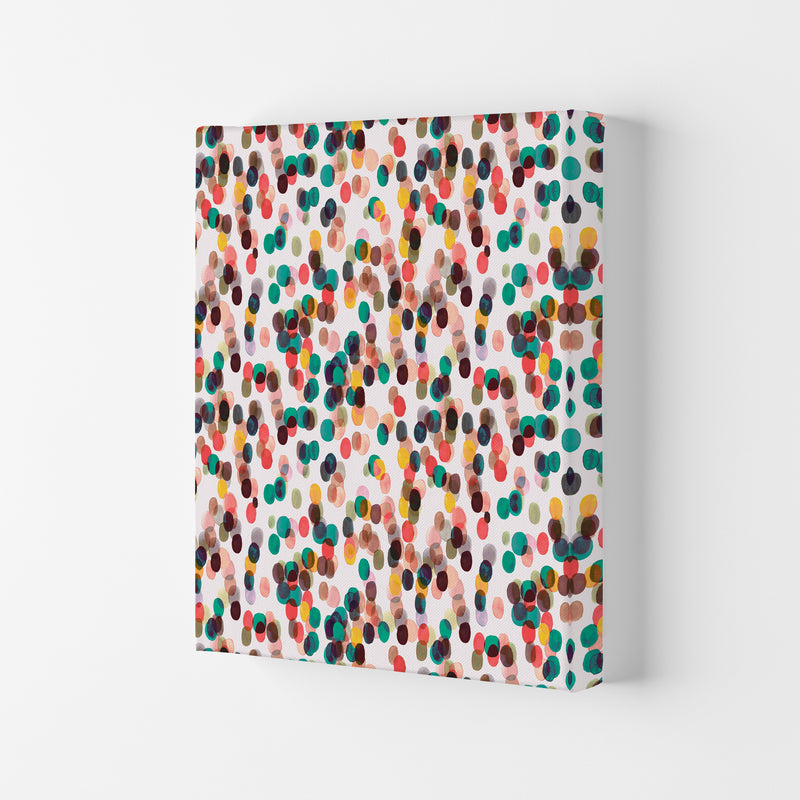 Relaxing Tropical Dots Abstract Art Print by Ninola Design Canvas