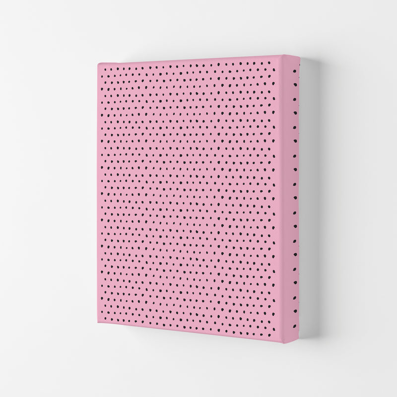 Artsy Dots Pink Abstract Art Print by Ninola Design Canvas