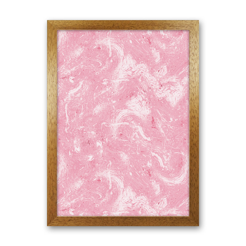 Abstract Dripping Painting Pink Abstract Art Print by Ninola Design Oak Grain