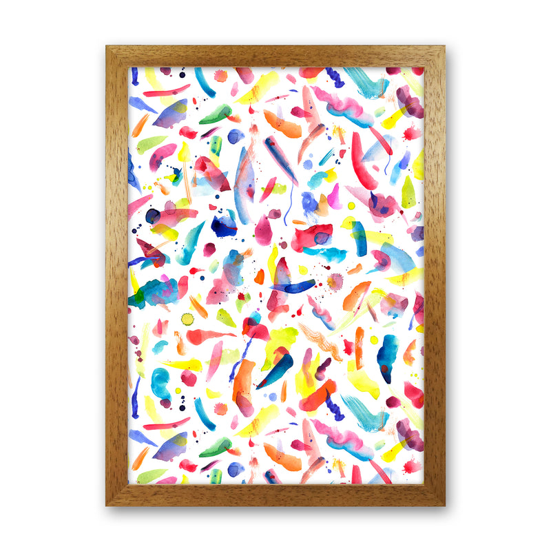 Colorful Summer Flavours Abstract Art Print by Ninola Design Oak Grain