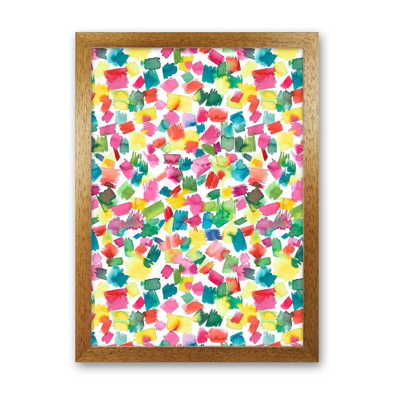 Abstract Spring Colorful Abstract Art Print by Ninola Design Oak Grain