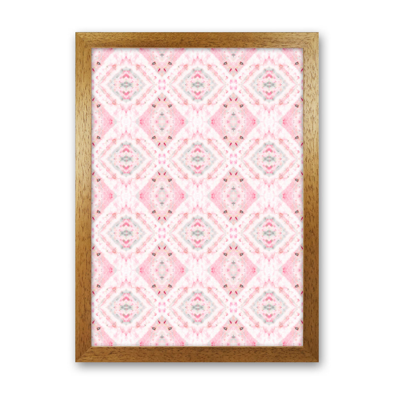 Boho Shibori Pink Abstract Art Print by Ninola Design Oak Grain