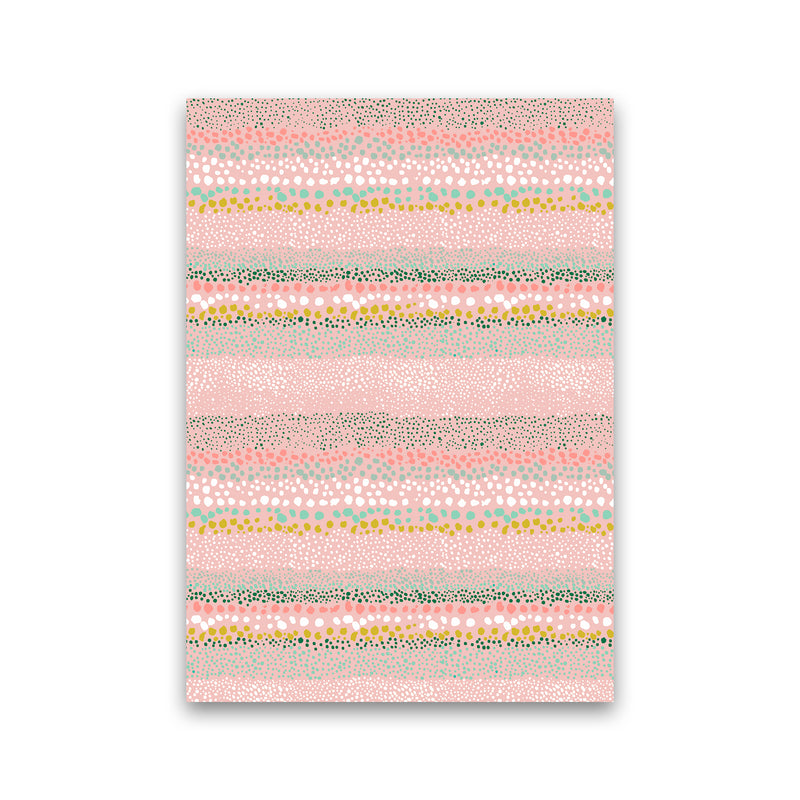 Little Textured Minimal Dots Pink Abstract Art Print by Ninola Design Print Only