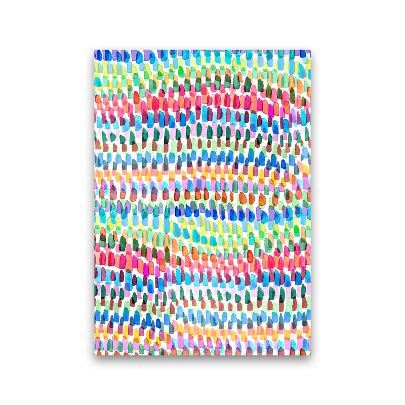 Artsy Strokes Stripes Colorful Abstract Art Print by Ninola Design Print Only